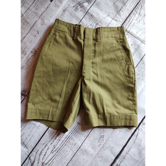 VINTAGE Boy Scouts Of America Official Uniform Green Shorts Bermuda Read - Picture 1 of 10